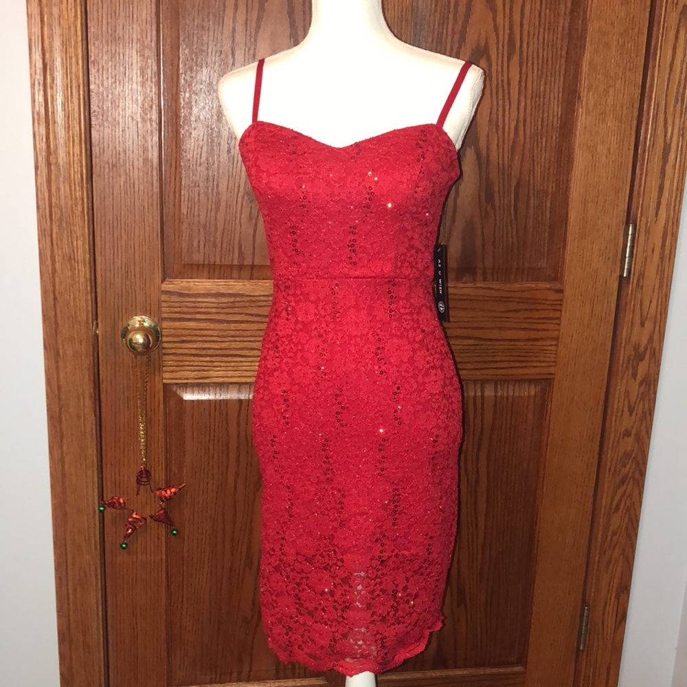 NWT Sequined Body-con Dress